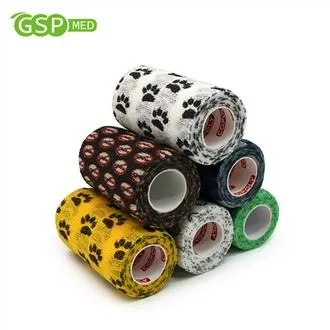 Sevimli Pençe Kamuflaj Çok Renkli Baskılı Bandaj Zarif Elastik Sarma Bandaj