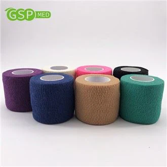GSPMED Yüksek Kaliteli Yapışkanlı Elastik Bandaj Veteriner Sargısı Kendinden Yapışkanlı Bandaj Fabrikası
